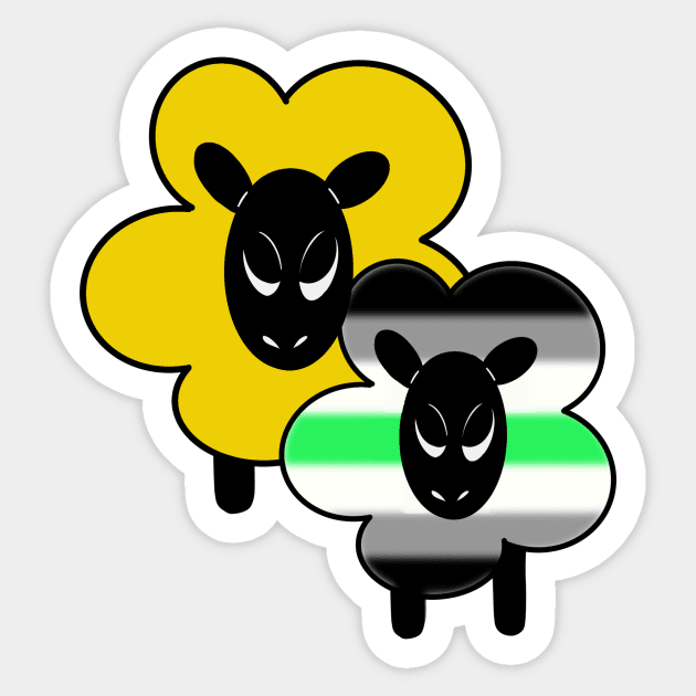 Proud Agender Rainbow Sheep Sticker by Emberpixie